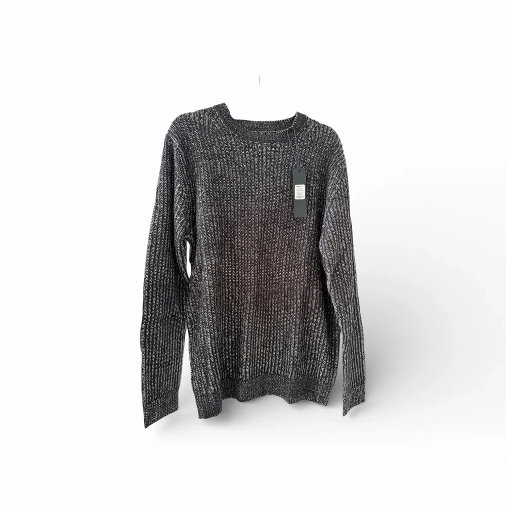 Fashion Nova Men's Charcoal Crewneck Sweater